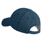 Mirrored Spiral Pinwheel Flower Iron On Patch Denim Cap - Dark blue OSFM