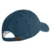 Mirrored Spiral Pinwheel Flower Iron On Patch Denim Cap - Dark blue OSFM