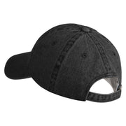 Mirrored Spiral Pinwheel Flower Iron On Patch Denim Cap - Black OSFM