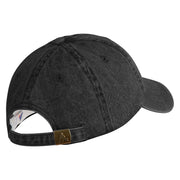 Mirrored Spiral Pinwheel Flower Iron On Patch Denim Cap - Black OSFM