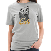 Cali Bear Graphic Design Unisex Short Sleeve Cotton Jersey T-Shirt