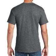 Hiking In The Mountains Graphic Design Men's Big Size Cotton Polyester DryBlend T-Shirt - Dk-Heather XS