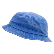 Diego Script Embroidered Washed Bucket Hats - Royal M-L