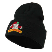 Merry Christmas Santa Claus Embroidered Beanie