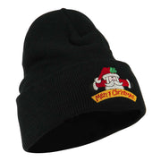 Merry Christmas Santa Claus Embroidered Beanie