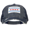 Chicago Flag Embroidered Low Profile Cotton Mesh Cap