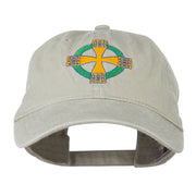 Celtic Cross Embroidered Washed Cap