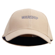 Warship Embroidered Low Profile Washed Flex Cap - Khaki OSFM