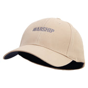 Warship Embroidered Low Profile Washed Flex Cap - Khaki OSFM