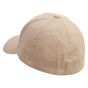 Warship Embroidered Low Profile Washed Flex Cap - Khaki OSFM