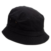 Diego Script Embroidered Washed Bucket Hats - Black M-L