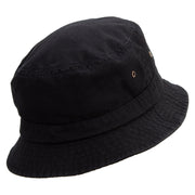 Diego Script Embroidered Washed Bucket Hats - Black M-L