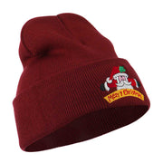 Merry Christmas Santa Claus Embroidered Beanie