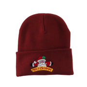 Merry Christmas Santa Claus Embroidered Beanie