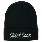 Chief Cook Embroidered Long Beanie