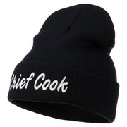 Chief Cook Embroidered Long Beanie