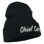 Chief Cook Embroidered Long Beanie