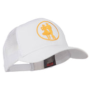 Cowgirl Cowboy Dancing Embroidered Mesh Back Cap