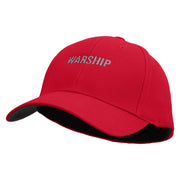 Warship Embroidered Low Profile Washed Flex Cap - Red OSFM