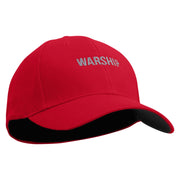 Warship Embroidered Low Profile Washed Flex Cap - Red OSFM