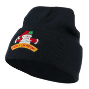 Merry Christmas Santa Claus Embroidered Beanie