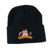 Merry Christmas Santa Claus Embroidered Beanie