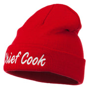 Chief Cook Embroidered Long Beanie