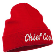 Chief Cook Embroidered Long Beanie