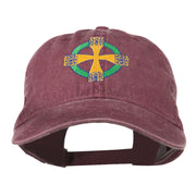 Celtic Cross Embroidered Washed Cap