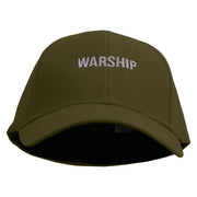 Warship Embroidered Low Profile Washed Flex Cap - Dk-Olive OSFM