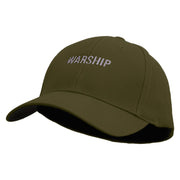 Warship Embroidered Low Profile Washed Flex Cap - Dk-Olive OSFM