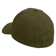 Warship Embroidered Low Profile Washed Flex Cap - Dk-Olive OSFM