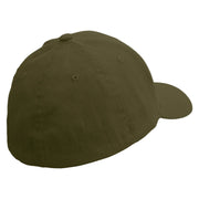 Warship Embroidered Low Profile Washed Flex Cap - Dk-Olive OSFM