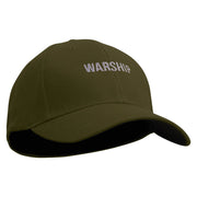 Warship Embroidered Low Profile Washed Flex Cap - Dk-Olive OSFM