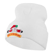 Merry Christmas Santa Claus Embroidered Beanie