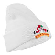 Merry Christmas Santa Claus Embroidered Beanie