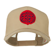 Circular Celtic Design Embroidered Trucker Cap