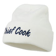 Chief Cook Embroidered Long Beanie