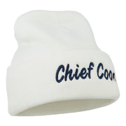 Chief Cook Embroidered Long Beanie