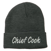 Chief Cook Embroidered Long Beanie