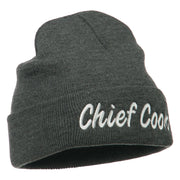 Chief Cook Embroidered Long Beanie