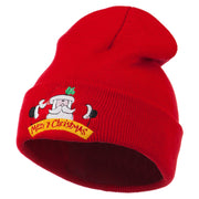 Merry Christmas Santa Claus Embroidered Beanie