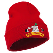 Merry Christmas Santa Claus Embroidered Beanie