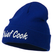 Chief Cook Embroidered Long Beanie