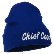 Chief Cook Embroidered Long Beanie