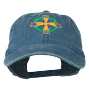 Celtic Cross Embroidered Washed Cap