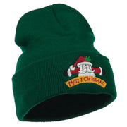 Merry Christmas Santa Claus Embroidered Beanie