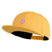 Purple Heart Floral Embroidered Iron On Patched 6 Panel High Profile Structured Snapback - Gold OSFM