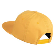 Purple Heart Floral Embroidered Iron On Patched 6 Panel High Profile Structured Snapback - Gold OSFM