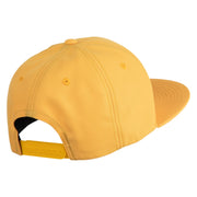 Purple Heart Floral Embroidered Iron On Patched 6 Panel High Profile Structured Snapback - Gold OSFM